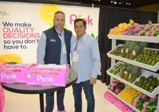Rudi Uresti and Jorge Chapa found good buyer interest in their Pink Organics label that has been in use for 10 years. They have limes, pineapples, avocados and lemons marketed with the pink branding.